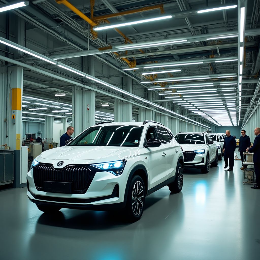 ŠKODA AUTO továrna s elektromobily
